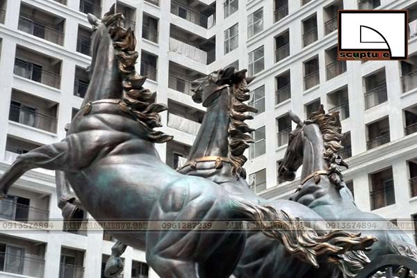 Cảnh quan dự &aacute;n đi&ecirc;u khắc cỗ xe ngựa dự &aacute;n Sunshine Garden 